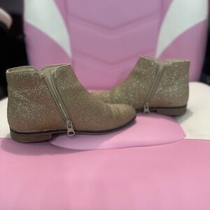 Gold Glitter Kids Boots